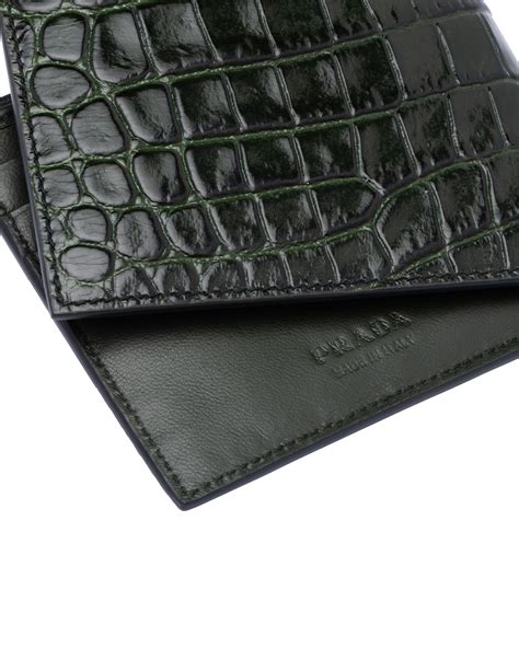 prada alligator wallet